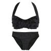 Badkleding Fin Fun Sets | Zwarte Zee Wave Bikiniset