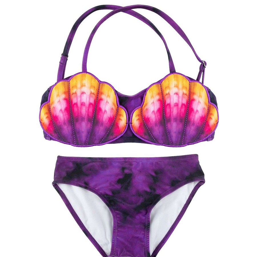 Badkleding Fin Fun Sets | Daybreak Royal Shell Bikiniset Voor Meisjes