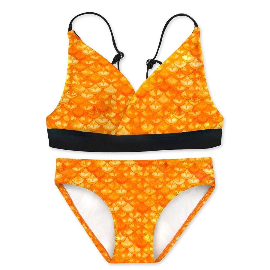 Badkleding Fin Fun Sets | Meisjes Tropische Zonsopgang Bikiniset